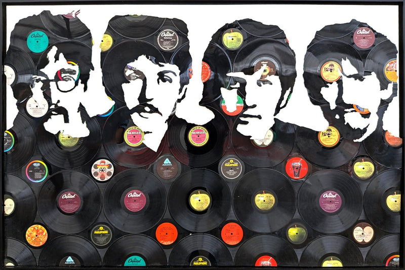 A Hard Day’s Night Vinyl Record Art Deadwax Art 