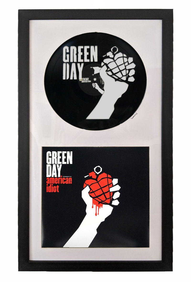 Green Day Vinyl Record Art - Deadwax Art