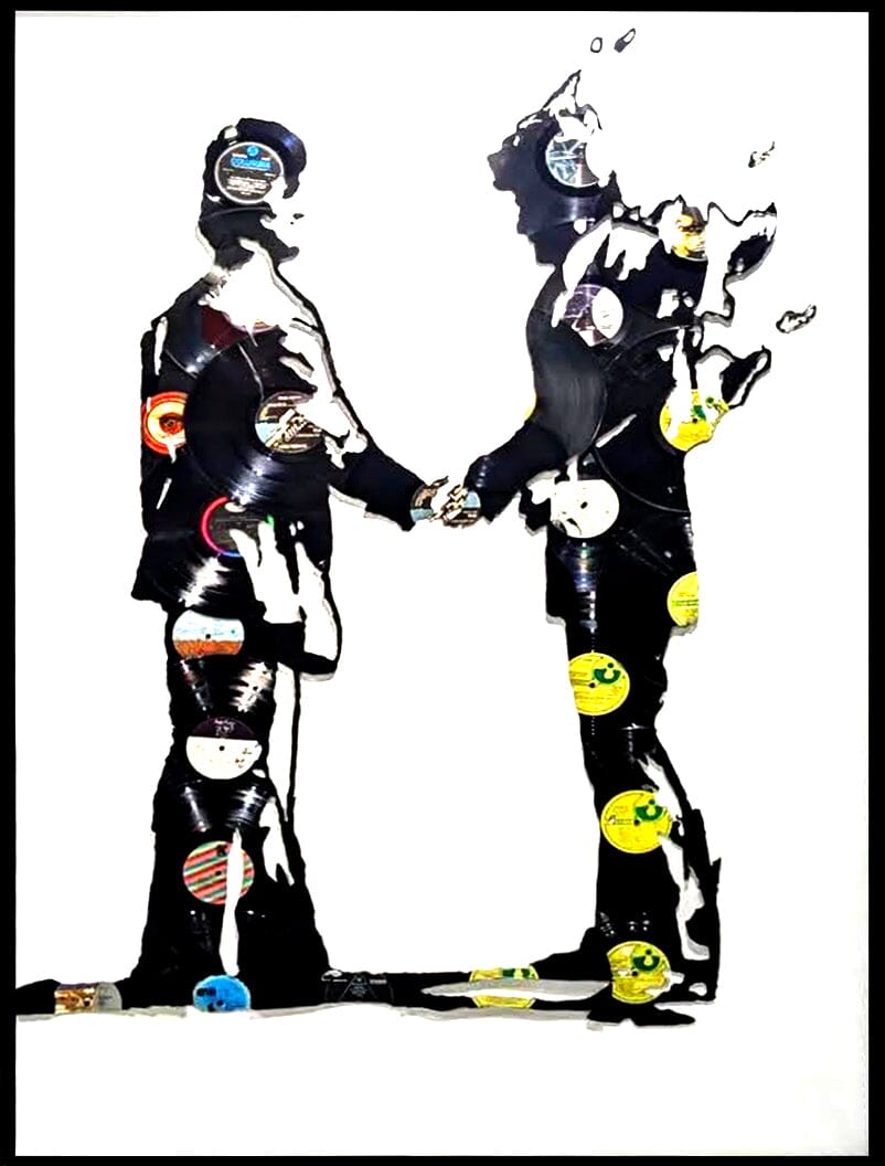 Wish You Were Here Original Deadwax Art 